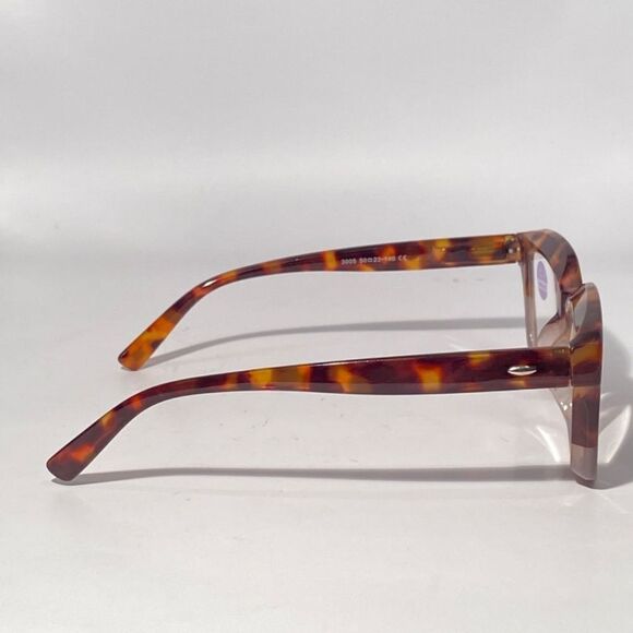 1186 Claudia 1.25 Tortoise Oversize Reading Glasses Square Concave NWT - Picture 6 of 9